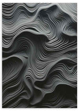 Cuadro geométrico y minimalista, Posters, Prints, & Visual Artwork, Black Waves Veris Collection I