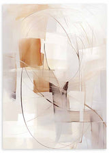 Cuadro de estilo abstracto y minimalista, trazos geométricos - kuadro