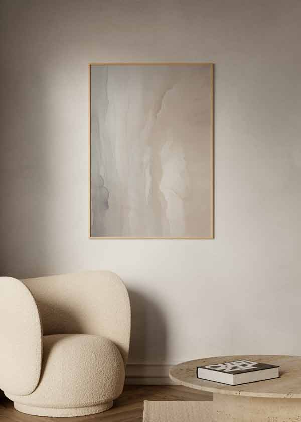 Cuadro de estilo abstracto y minimalista, tonos neutros III - kuadro