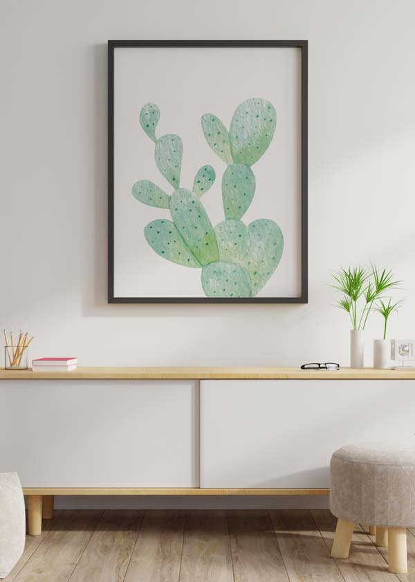 Cuadro ilustración de cactus, Posters, Prints, & Visual Artwork, Ilustración Cactus I