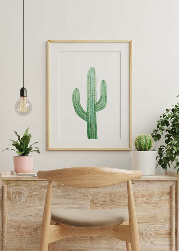 Cuadro ilustración de cactus, Posters, Prints, & Visual Artwork, Ilustración Cactus III