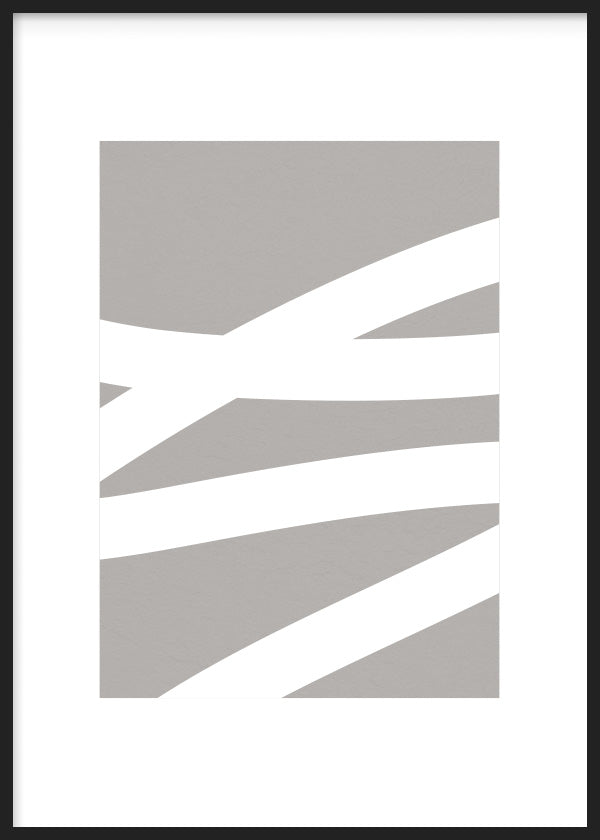 Lámina decorativa para Cuadro abstracto y minimalista en tonos grises