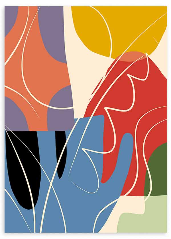 Cuadro colorido y abstracto, Abstract Color Collage, kuadro.es