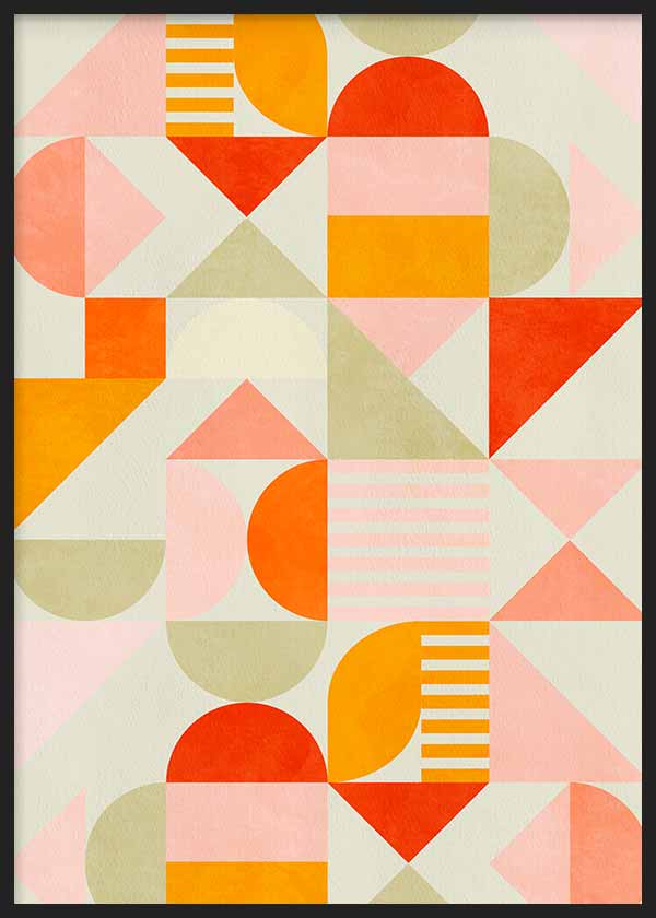 Cuadro colorido y abstracto, Posters, Prints, & Visual Artwork, Bauhaus Fun Pastel