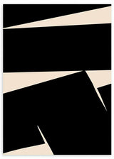 Cuadro colorido y minimalista, Black Plain Abstract, kuadro.es