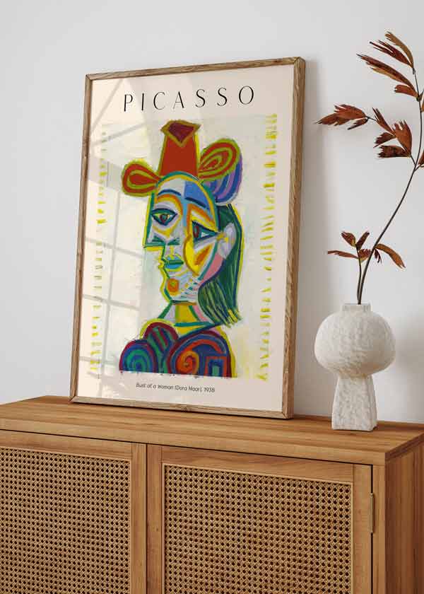 decoración con cuadros, ideas - Cuadro artístico inspirado en el cuadro de Picasso donde retrata a su amante y musa, Dora Maar. 