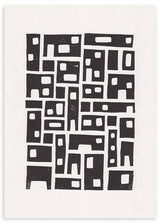 Cuadro minimalista y abstracto, City / Lino Print, kuadro.es