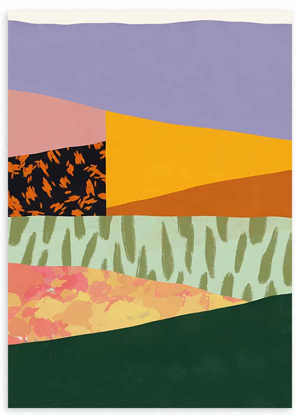 Cuadro colorido y abstracto, Posters, Prints, & Visual Artwork, Collage abstract minimalism