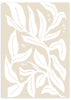 Cuadro de ilustración floral en estilo nórdico sobre fondo beige claro. Una obra que mezcla naturaleza, abstracción y, gracias a sus tonos, calidez