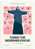 Cuadro Cristo Redentor, ilustración colorida. Una obra que te hará viajar a Río de Janeiro (Brasil) para ver una de las estatuas más icónicas del mundo