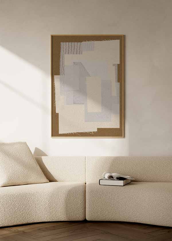 Cuadro minimalista y abstracto, Fabric Pattern Collage No.6, kuadro.es