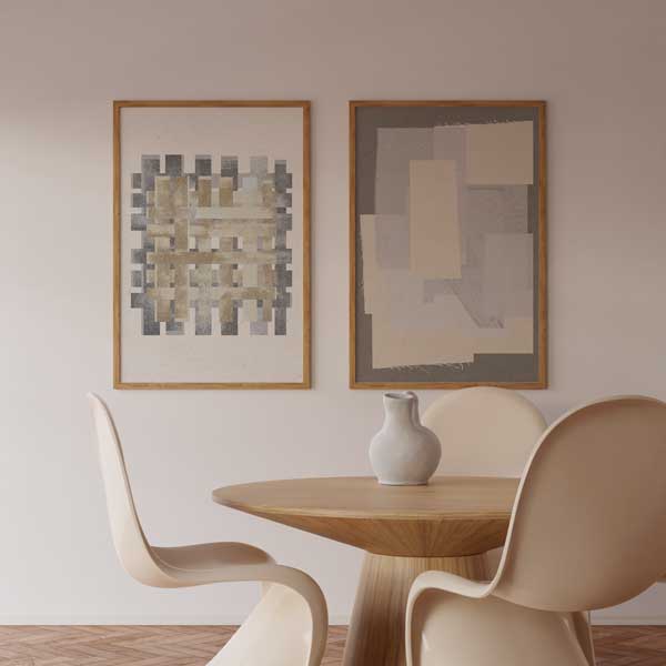 Cuadro minimalista y abstracto, Fabric Pattern Collage No.7, kuadro.es