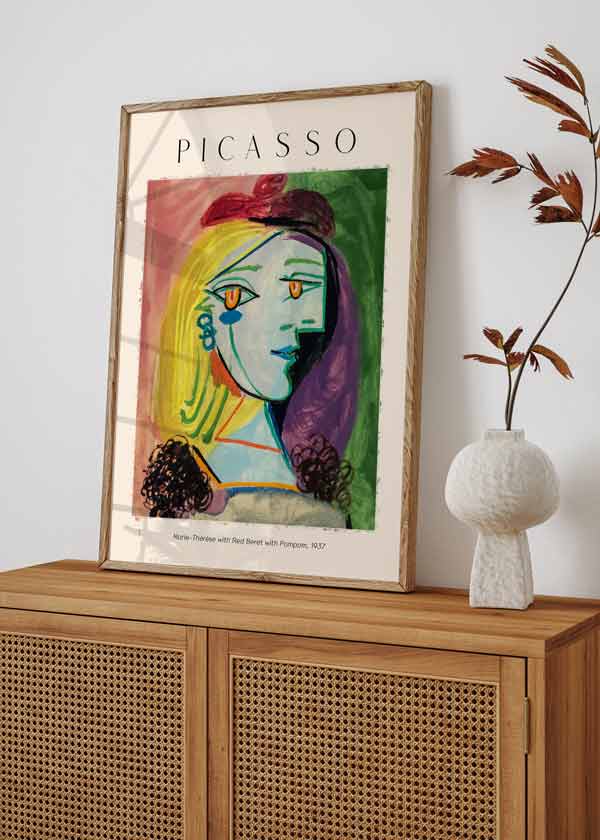 decoración con cuadros, ideas - Cuadro artístico inspirado en el cuadro de Picasso donde retrata a su amante y musa, Marie-Thérèse Walter.