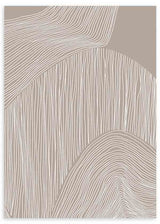 Cuadro abstraco y minimalista de trazos blancos y sobre fondo beige. Una obra sencilla y elegante que combinará muy bien en espacios nórdicos