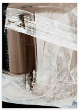 Cuadro abstracto en tonos tierra y blancos. Una obra cargada de trazos y texturas.