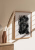 Cuadro abstracto en blanco y negro de estilo minimalista. Un diseño sencillo y elegante para tu salón o dormitorio