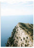 Cuadro fotográfico de acantilado y mar en el horizonte. Una obre muy veraniega y fresca, cargada del azul del océano