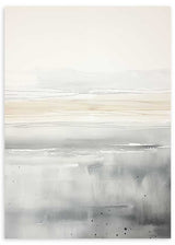 Cuadro de estilo abstracto en tonos grises y claros, mar