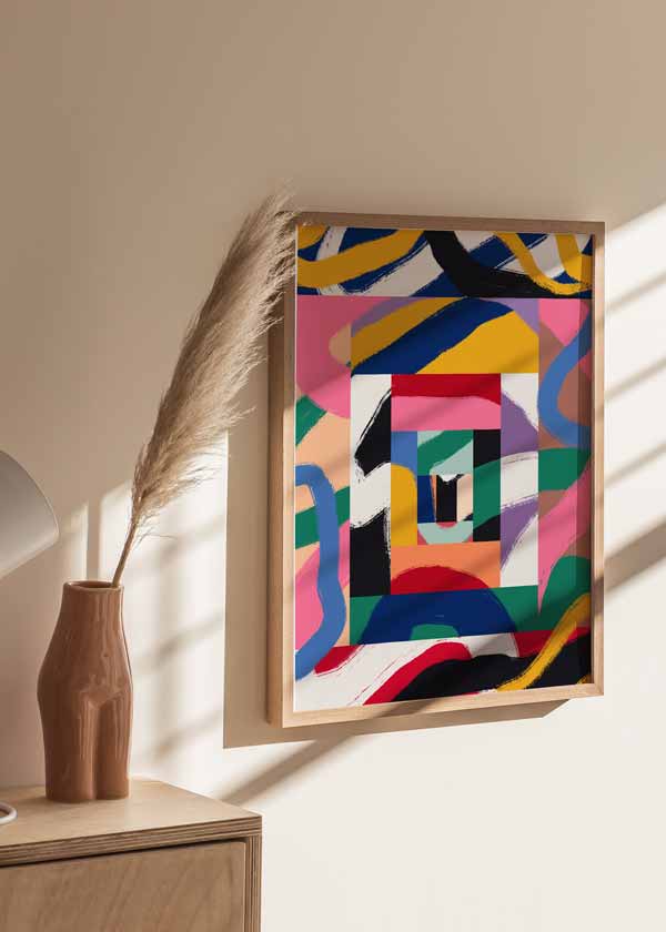 Cuadro colorido y abstracto, Posters, Prints, & Visual Artwork, Rainbow Ribbons Abstract