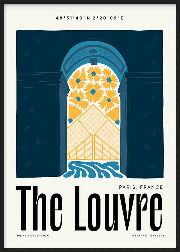 Cuadro del museo del Louvre, ilustración colorida. Una obra que te hará viajar a París para ver el mayor museo nacional de Francia