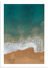 cuadro fotográfico de una ola llegando a la playa, oleaje tranquilo. Lámina decorativa.