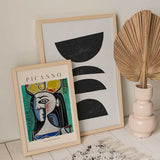 decoración con cuadros, ideas - Cuadro artístico inspirado en el cuadro de Picasso Buste de femme assise. La obra fue pintada en en 1962 con el estilo único y radical de Pablo Picasso. 