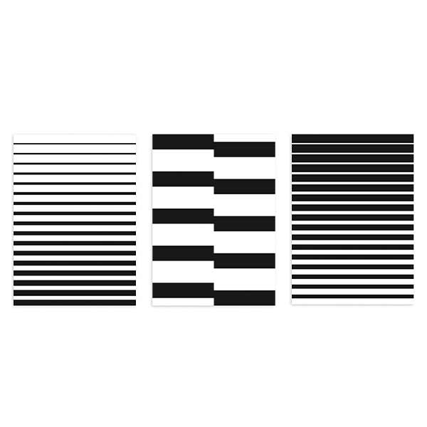conjunto de cuadros minimalistas en blanco y negro, modernos - kuadro
