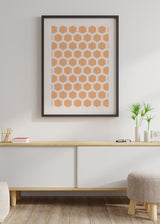 Decoración con cuadros, ideas -  cuadro para cocina de panel de abejas naranja y blanco. Lámina decorativa.