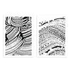 conjunto de dos cuadros abstractos en blanco y negro - kuadro