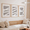 decoración con cuadros, ideas - conjunto de cuadros en blanco y negro y minimalistas - kuadro