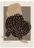 lámina decorativa de ilustración abstracta de figura de mujer en tonos nórdicos - kuadro
