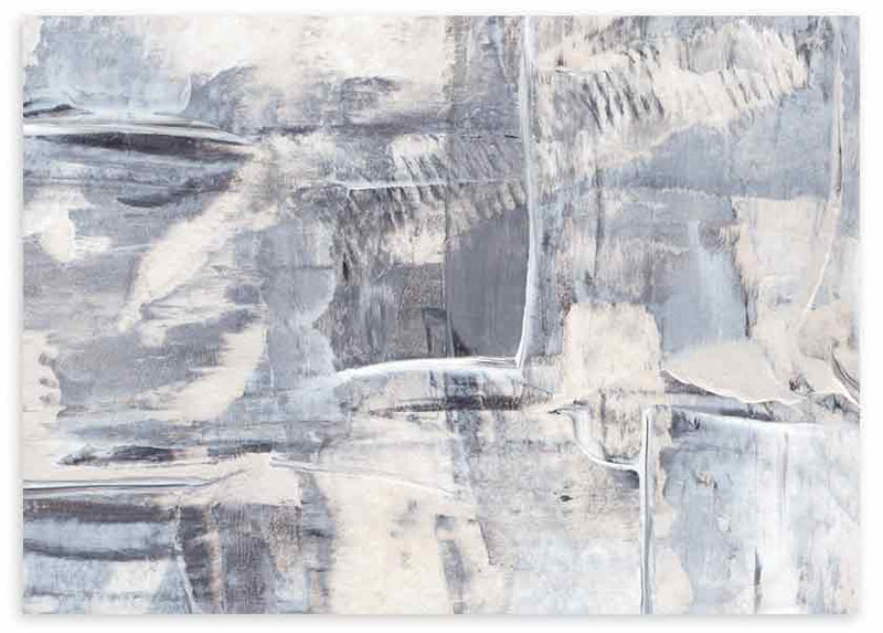lámina decorativa horizontal abstracta en tonos azules y blancos - kuadro