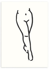 lámina decorativa abstracta de cuerpo femenino / mujer. Ilustración de mujer