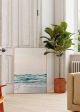 decoración con cuadros, ideas - lámina decorativa de fotografía de mar y olas en la playa - kuadro