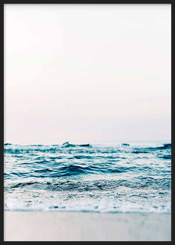 cuadro lámina decorativa de fotografía de mar y olas en la playa - kuadro