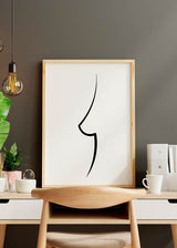 Decoración con cuadros, ideas -  cuadro en blanco y negro pecho de mujer. Cuadro minimalista y moderno. Lámina decorativa.