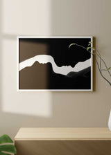 decoración con cuadros, ideas - lámina decorativa apaisado de fotografía en blanco y negro de siluetas - kuadro