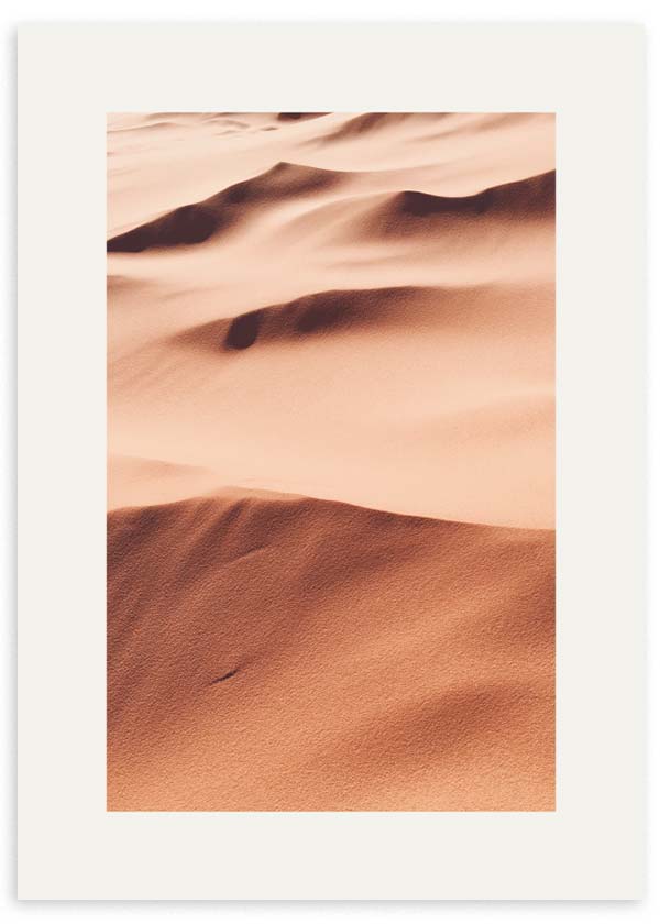 lámina decorativa fotográfica de desierto y dunas