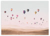 lámina decorativa horizontal de fotografía de globos en el desierto - kuadro
