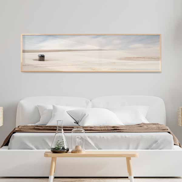 cuadro panorámico para encima del sofá de fotografía de playa para salón o dormitorio - kuadro