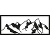cuadro metálico horizontal de montañas en aluminio negro - kuadro