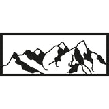 cuadro metálico horizontal de montañas en aluminio negro - kuadro
