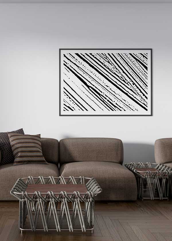 Decoración con cuadros, ideas -  cuadro abstracto y en blanco y negro