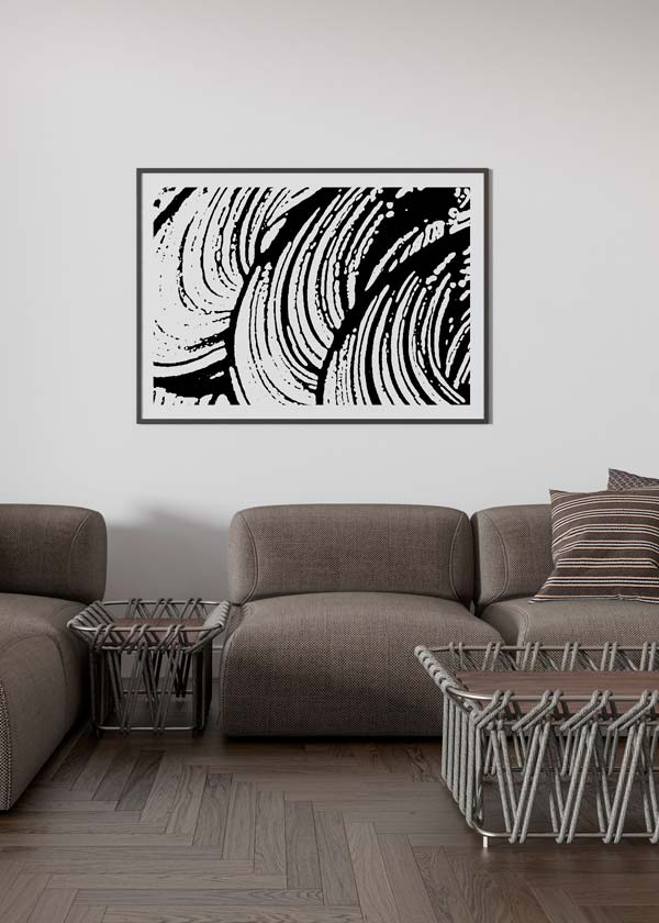 Decoración con cuadros, ideas -  cuadro abstracto y en blanco y negro