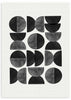 lámina decorativa abstracta y geométrica en blanco y negro, ilustración - kuadro
