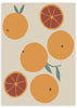 lámina decorativa de ilustración de naranjas para cocina - kuadro