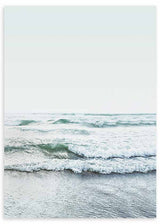 lámina decorativa de fotografía de mar y olas rompiendo en la playa - kuadro