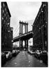 lámina decorativa fotográfica de puente de brooklyn en blanco y negro