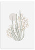 lamina decorativa de coral, ilustración, cuadro de playa, mar, nórdico