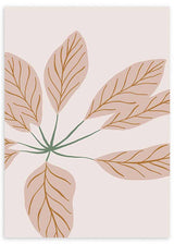 lámina decorativa de ilustración de flor en colores marrones, nórdico